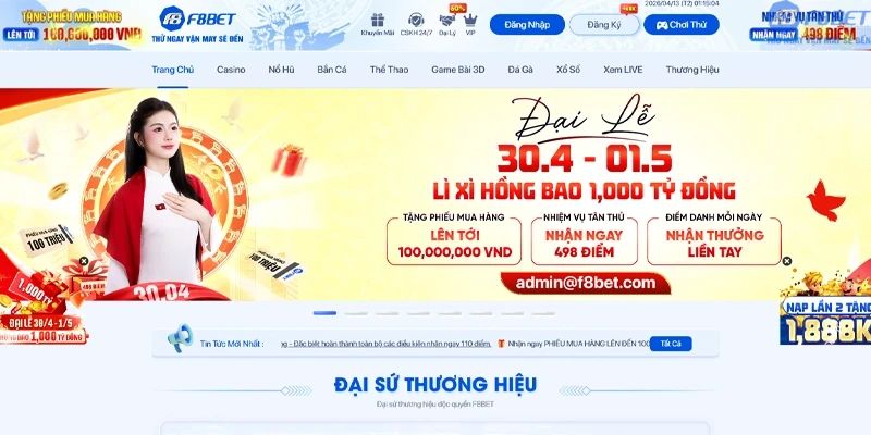 Giới thiệu tường tận về trang chủ F8bet1